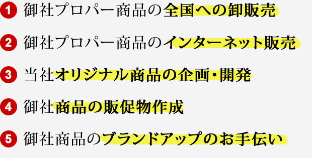 販売のご提案